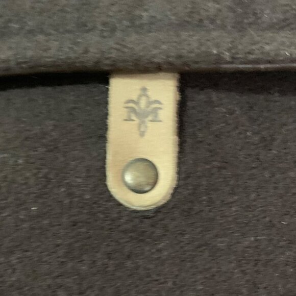 Mackage Wool Utility Military Coat Jacket Leather Trim Belt Pointed Collar SZ PS - Picture 12 of 13